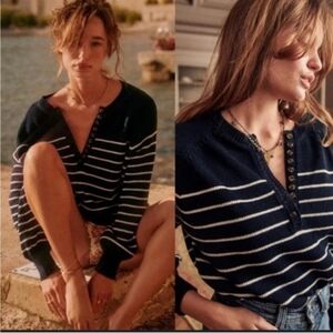 Sezane Leontine Jumper Blue Size Small